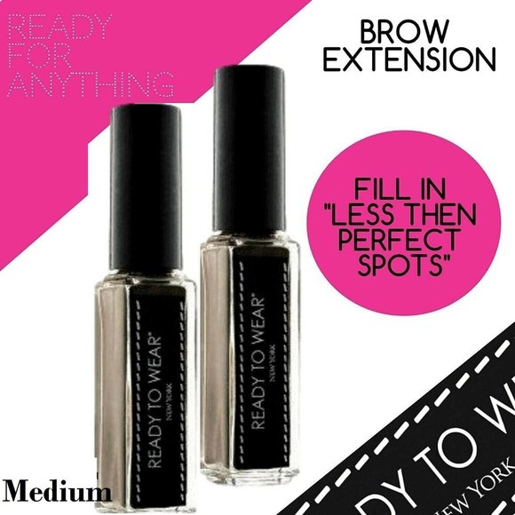 2 X Ready To Wear BROW EXTENSION -  Fine Powder Spot Filler MEDIUM - Picture 1 of 3